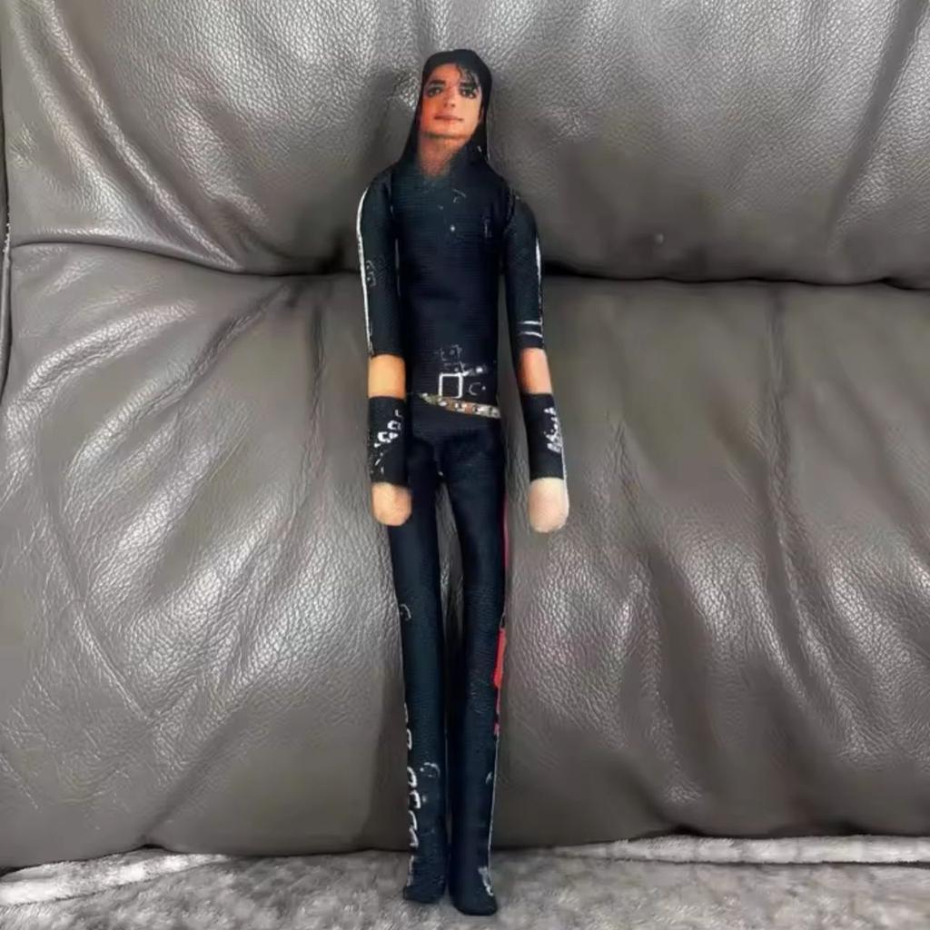Michael Jackson Rat Doll With Wire Frame Poseable Abstract Fan Support Plush Toy Cosplay Party Prop Stage Performance Accessory