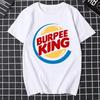 Men's T-shirt Crossfit Workout Burpee King Letter Printed T-shirt Boyfriend Husband Dad Funny Men's Summer Short Sleeved