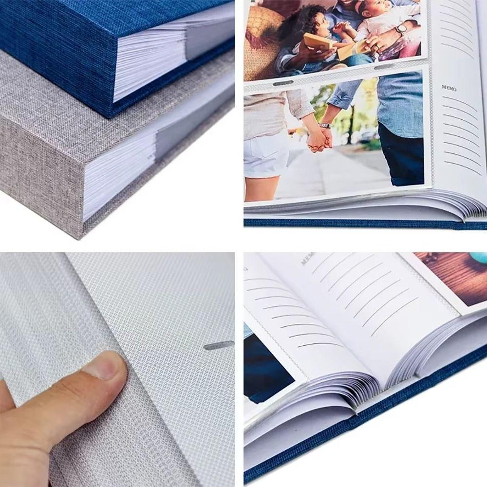1Pcs Durable 300 Pockets Linen Photo Album Slip-in Interleaf Type 6 inch Photo Storage Book Picture Albums for 4x6cm 6inch Photo