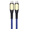 USB-C To USB-C Fast Charging Cable 60W for Xiaomi Redmi 14C 13C 12 10C 9 9T - Braided Nylon 1M Blue