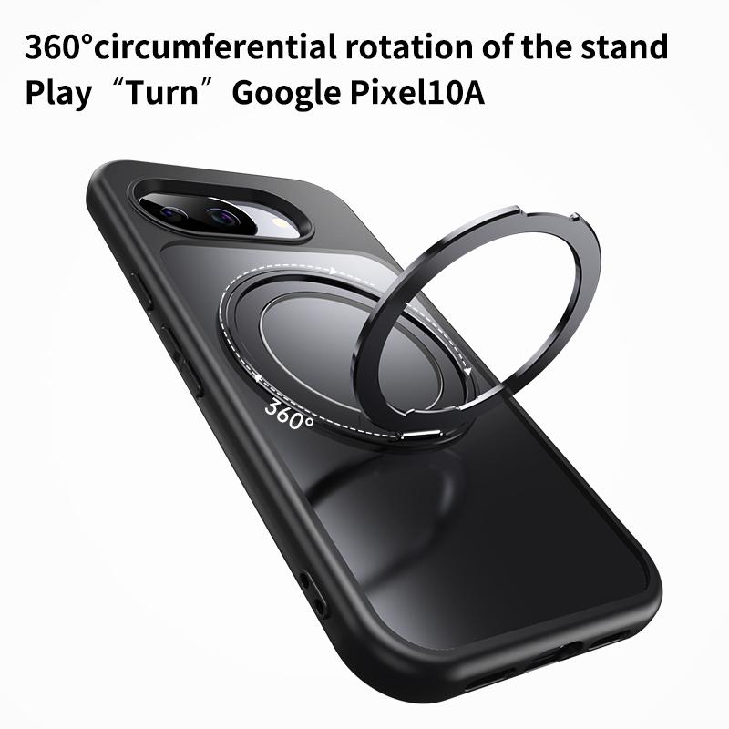 360 Rotating Kickstand Simple Business Magnetic Case for Google Pixel 10 Pro XL 9A 9 8 Comfortable Grip Shockproof Durable Cover