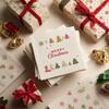 2026 Printed Christmas Customizable Disposable Modern Style Environment-Friendly Wood Pulp Square Napkins for Party Use