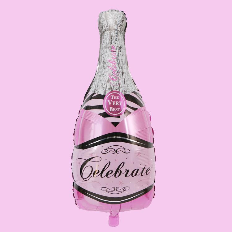 Champagne Glass Wine Bottle Foil Balloon - Wedding, Birthday, Graduation Party Decor