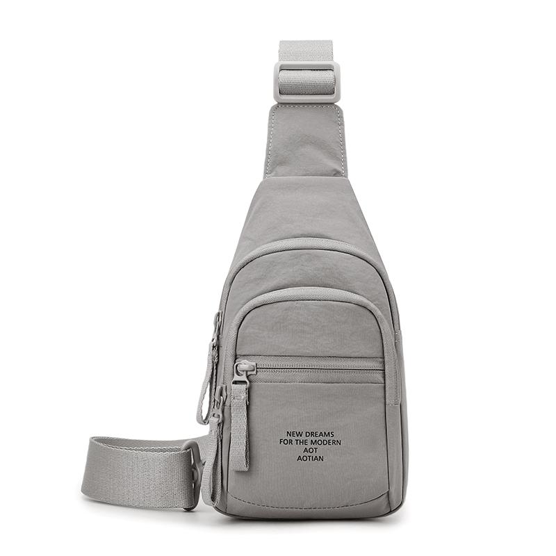 Borsa a petto resistente in tessuto Oxford con tasche multiple – Borsa a tracolla leggera unisex per viaggi, attività all'aperto e uso quotidiano