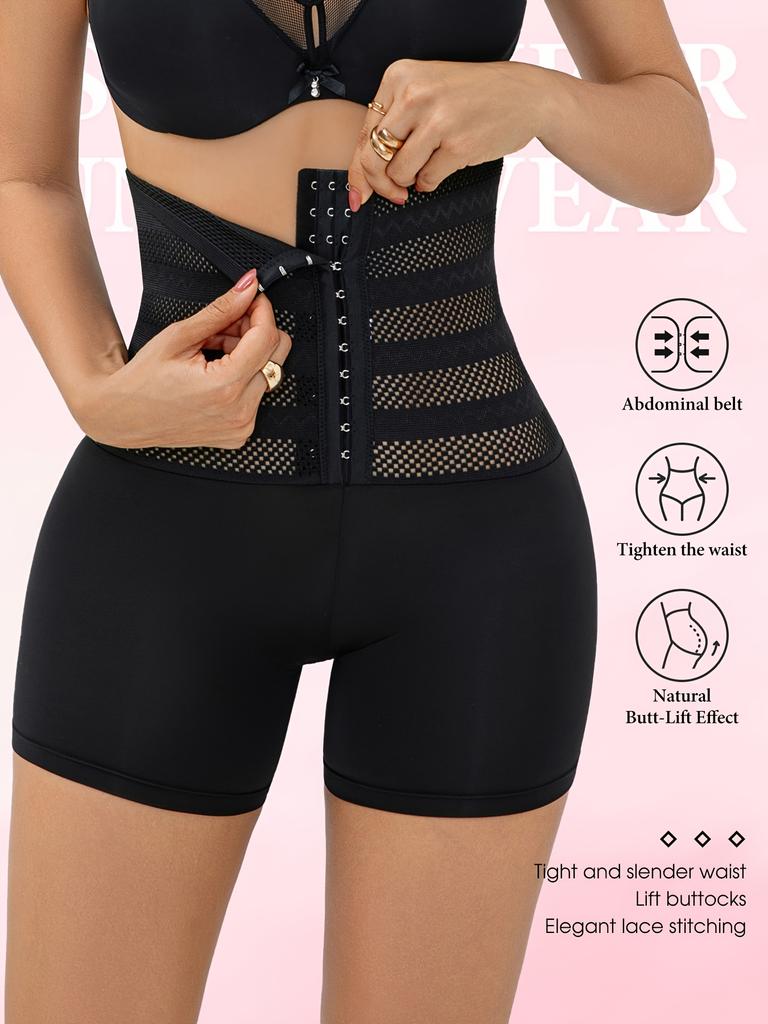 Damen High-Waist Bauchkontroll-Formwäsche Höschen mit verstellbaren vorderen Knöpfen, Taillentrainer und Po-Hebendes Slips