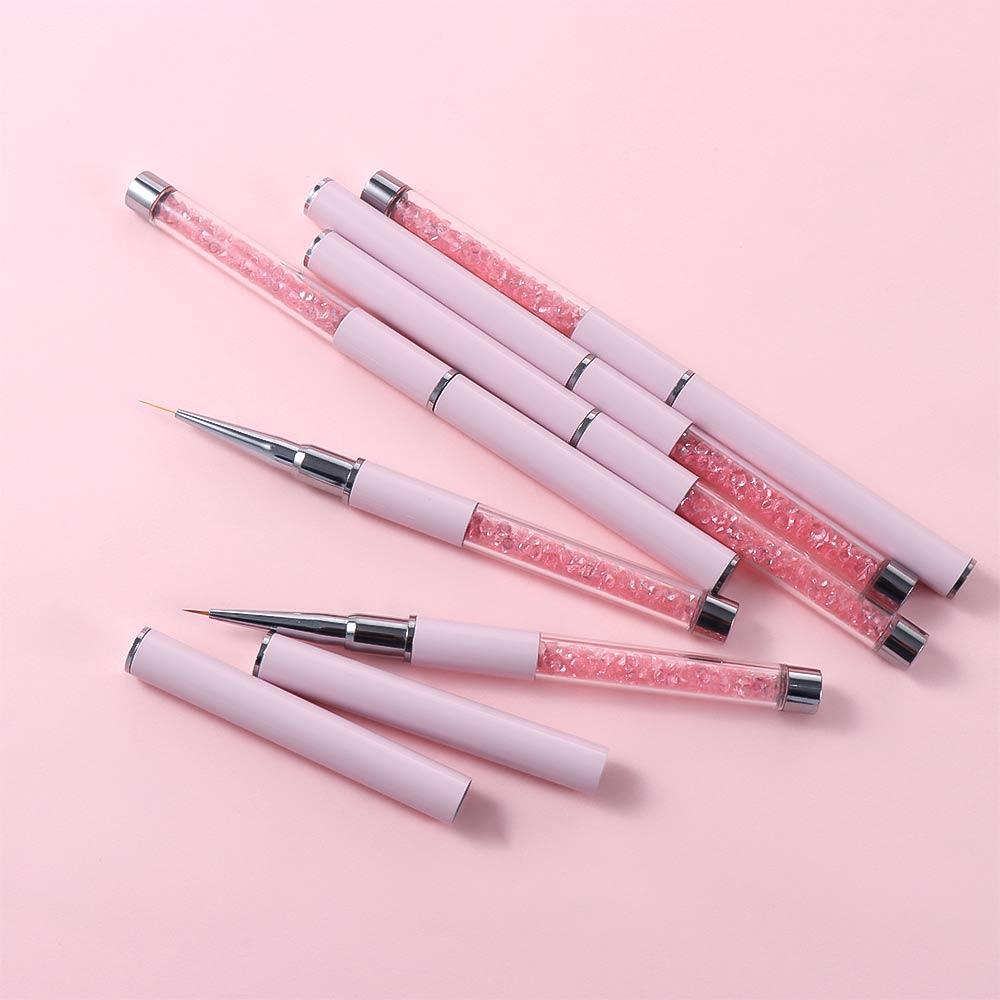 DIY UV Gel Brush Ultra-thin Oval Head Carving Nail Art Brush Acrylic Nail Liner Pen Nail Art Drawing Pen Manicure Tool