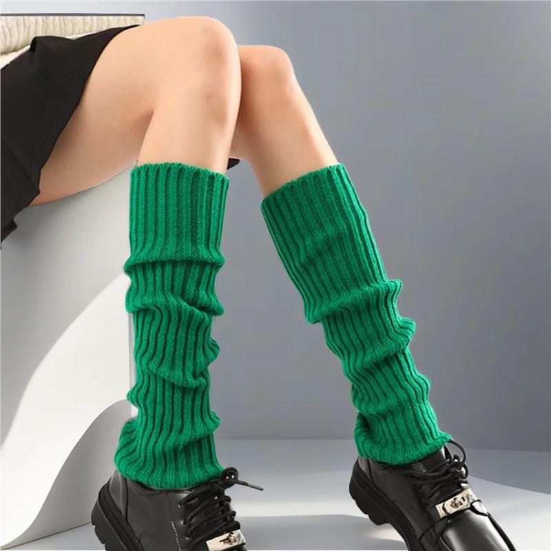 Adult Knit Leg Warmers Ribbed Pattern Stretchy Long Boot Socks Covers for Winter Dance Yoga Outdoor Use
