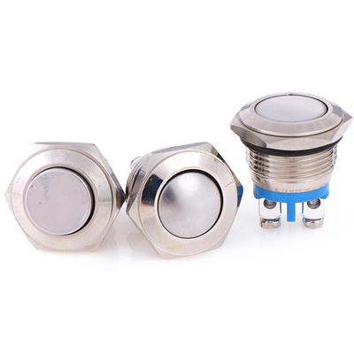 16Mm Metal Push Button Switch No Momentary Reset Self-Reset Push Button Switch