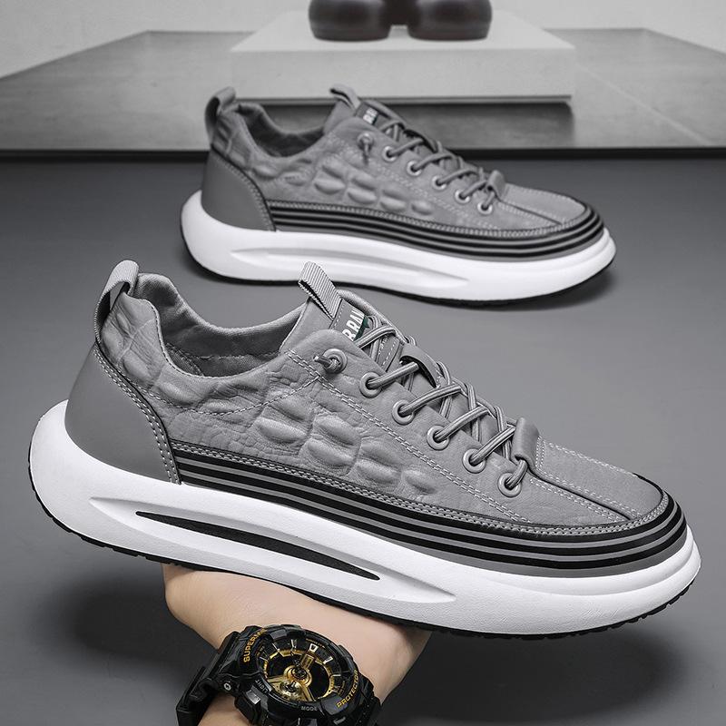 Chaussures d'automne nouvelles chaussures décontractées à semelles souples chaussures de sport à semelles compensées chaussures de toile en tissu soie glacée