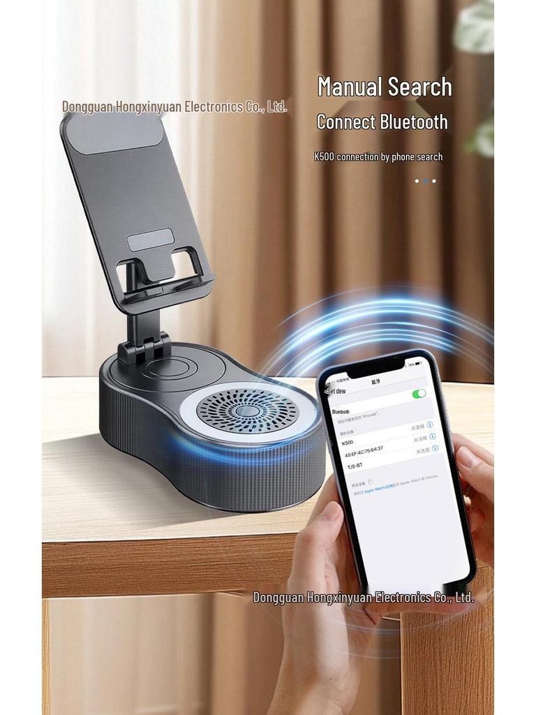 Portable Multifunction Bluetooth Speaker: 5-in-1 Karaoke, Power Bank, RGB Light, Phone Stand