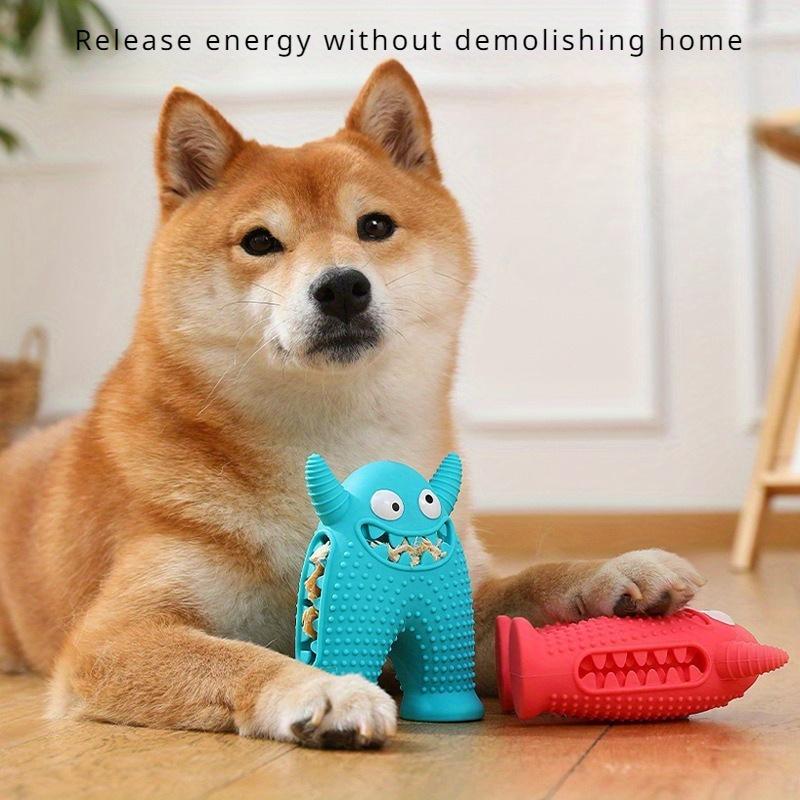 Cute Cartoon Monster Dog Chew Toy - Bite-Resistant, with Sound, Pet Molar and Dental Care Supplies