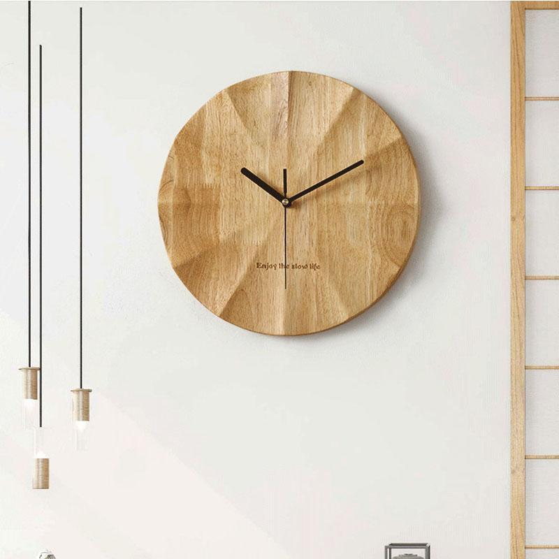 Creative Vintage Wall Clocks Living Room Design Silent Wooden Wall Clocks Round Minimalist Relogio De Parede Room Decorations