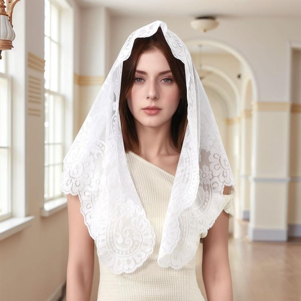 Embroidery Lace Scarf Thin Scarf Shawl Vintage Hair Scarf Headband  Women