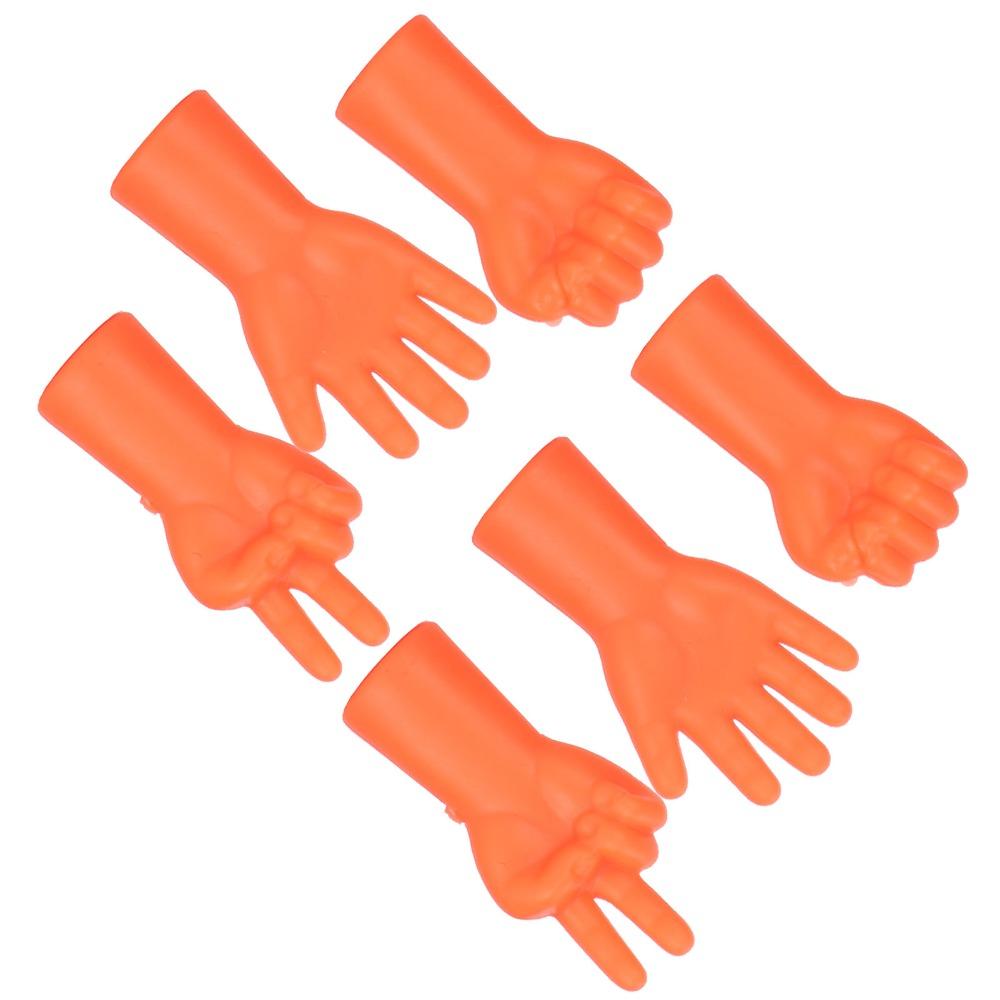 12pcs Hand Shape Design Needle Protector Caps Anti-Slip Sweater Pin Caps  For Beginners