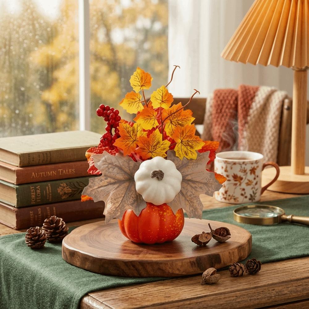 Maple Leaf Halloween Ornaments DIY Desk Ornaments Fall Harvest Decorations Thanksgiving