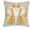 1/4pcs 2D Flat- Luxury Royal Golden Elephant Boho Throw Pillow Cover Home Farmhouse Outdoor Decoration Cushion Cover