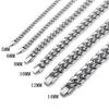 Men's Fashionable Polished Cuban Link Necklace - Thick Titanium & Stainless Steel Chain with Clasp