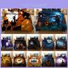 Encantador Conjunto de Cama Cartoon 3D de Halloween com Desenhos de Bruxa e Abóbora Para um Sono Aconchegante