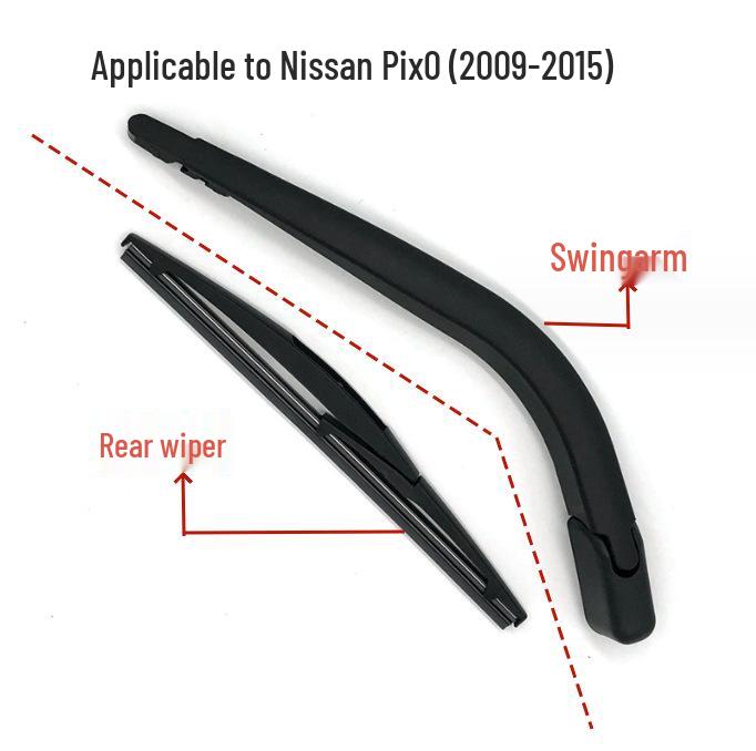 

Задний дворник в сборе (рычаг и щетка) для Nissan Pixo 2009-2015 Rear Assembly (Arm + Wiper Blade)