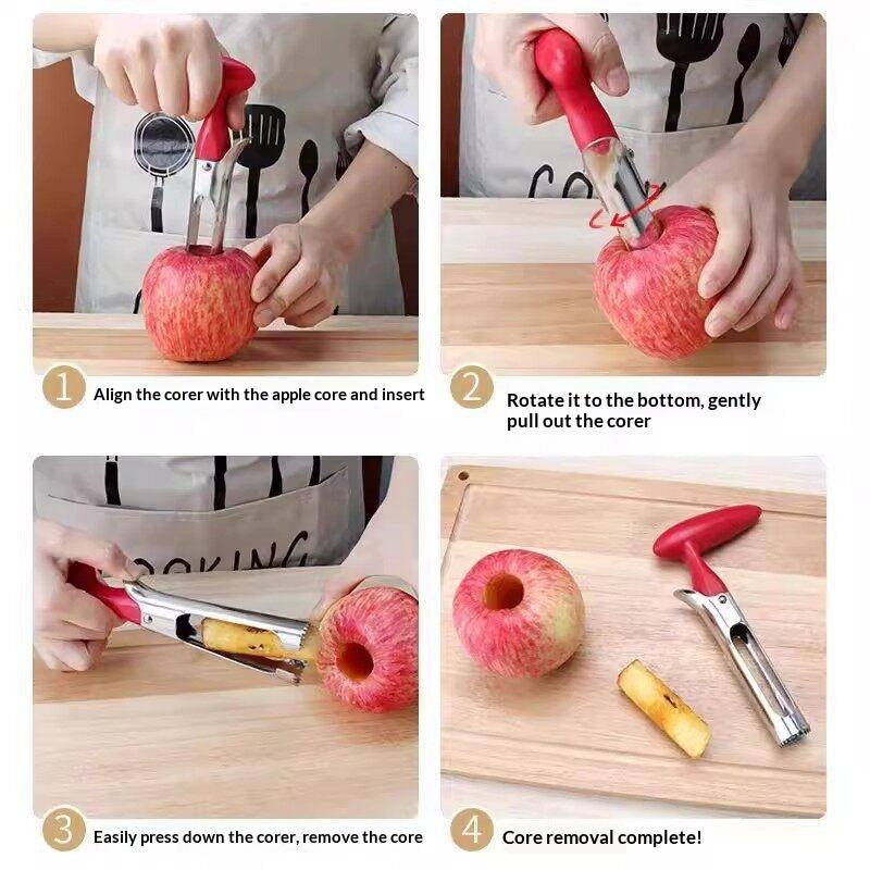 Stainless Steel Fruit Corer Serrated Edge Nonslip Handle For Home Kitchen Baking