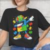 New Arrival Dabbing Puzzle Autism Awareness T Shirt for Men Women 100 Cotton Tshirts Short Sleeve Clothing