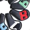 10x PU Golf Iron Covers Sleeves Indoor Outdoor Scratch Resistant Golfer Portable Travel Club