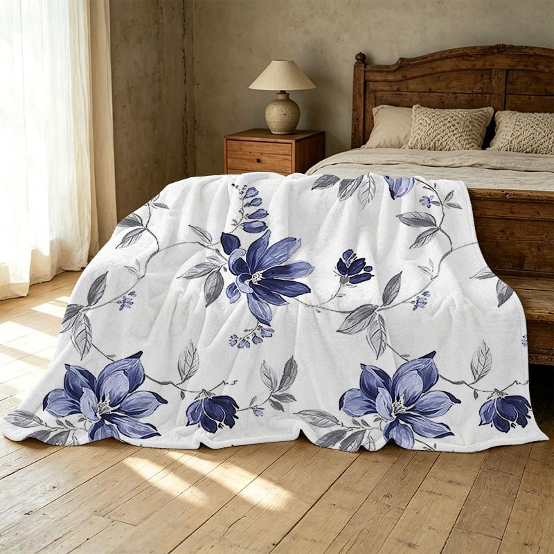 Hemmed Flannel Throw Blanket,Soft & Skin-friendly Cozy Warm for Home, Couch, Halloween & Christmas Decor