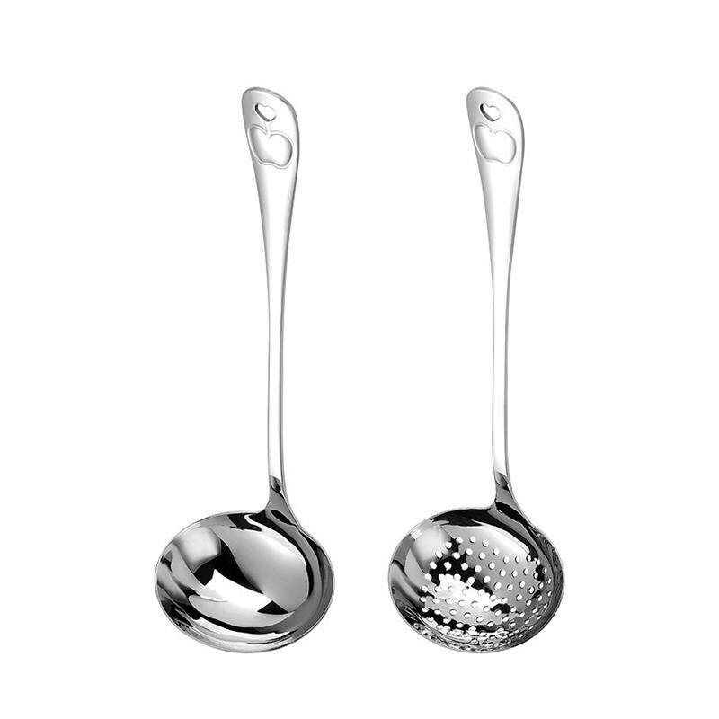 316 Stainless Steel Spoon, Deepened and Thickened Large-Head Spoon for Home Use, Long-Handled Soup Spoon for Serving Soup and Porridge, Manufacturer