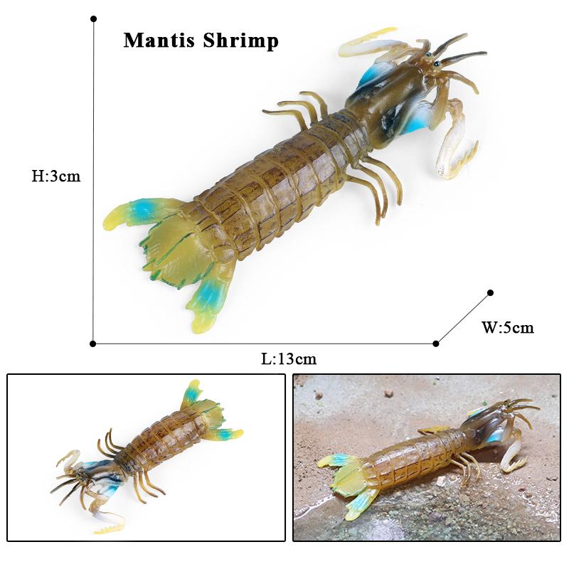 Oenux Sea Life Animals Coral Octopus Nautiloidea Crab Starfish Ocean Model Action Figures Educational Collection Toy Kid Gift