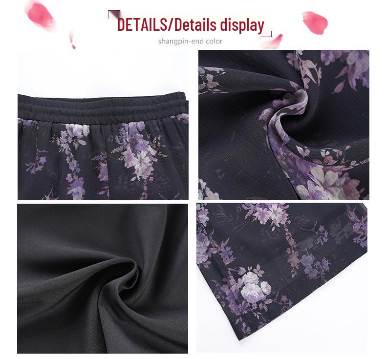 Women's Summer Wide-Leg Nine-Point Drape Pants - Loose, Slimming Straight-Leg Casual Culottes