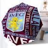 Printed Aston Villa FC logo Folding Umbrella,Outdoor,Leisure,And Travel Umbrella,Durable Umbrella Fabric,Birthday And Holiday Gift