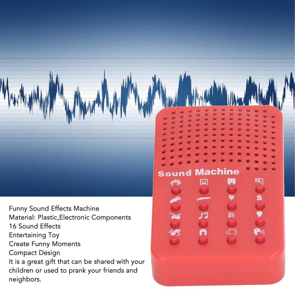 Portable 16 Sound Effects Soundbox Electronic Novelty Noise Maker Funny Prank Machine Office Desk Leisure Toy Gift