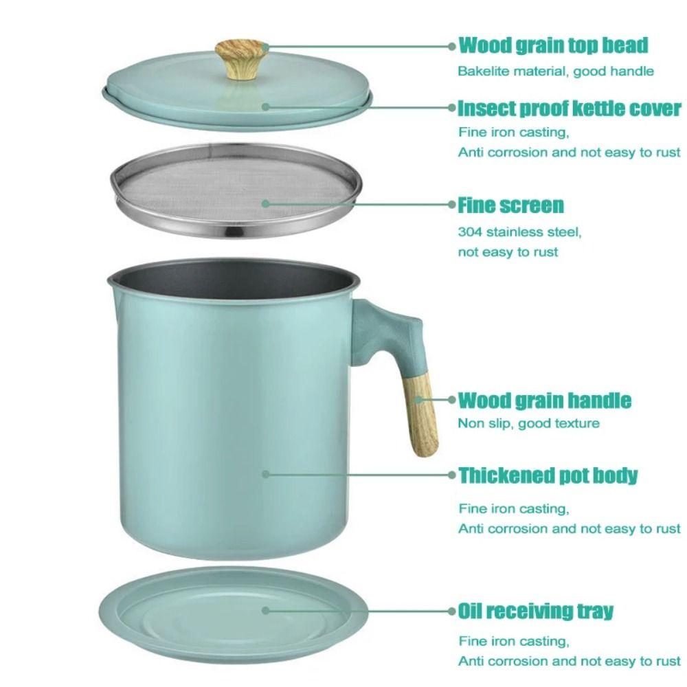 BPA-Free Bacon Grease Container Anti-Leakage Grease Separator Oil Filter Pot  Grease Storage
