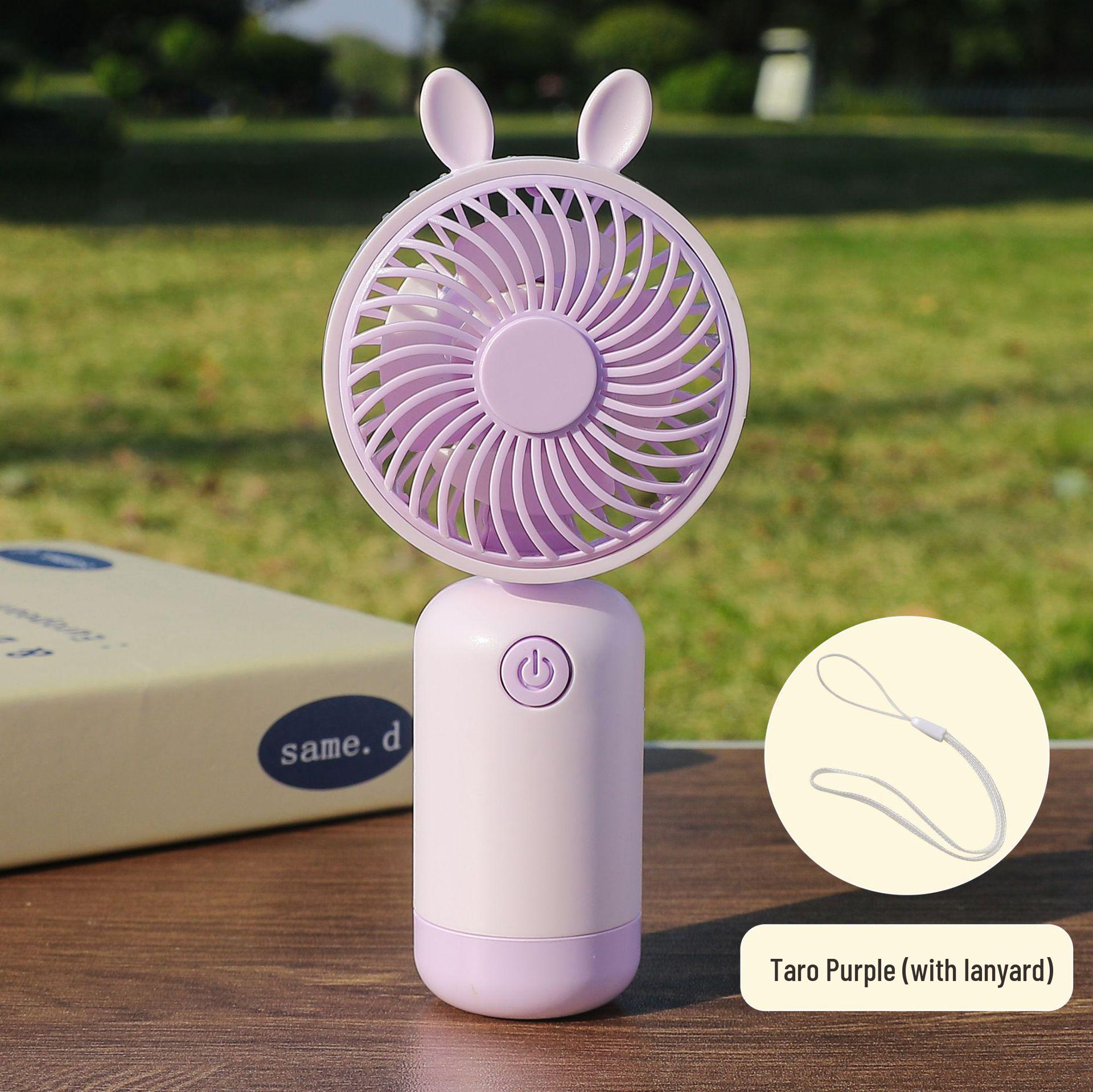 Mini USB Rechargeable Capybara Handheld Fan - Student Portable with Powerful Wind 14x6.2 cm