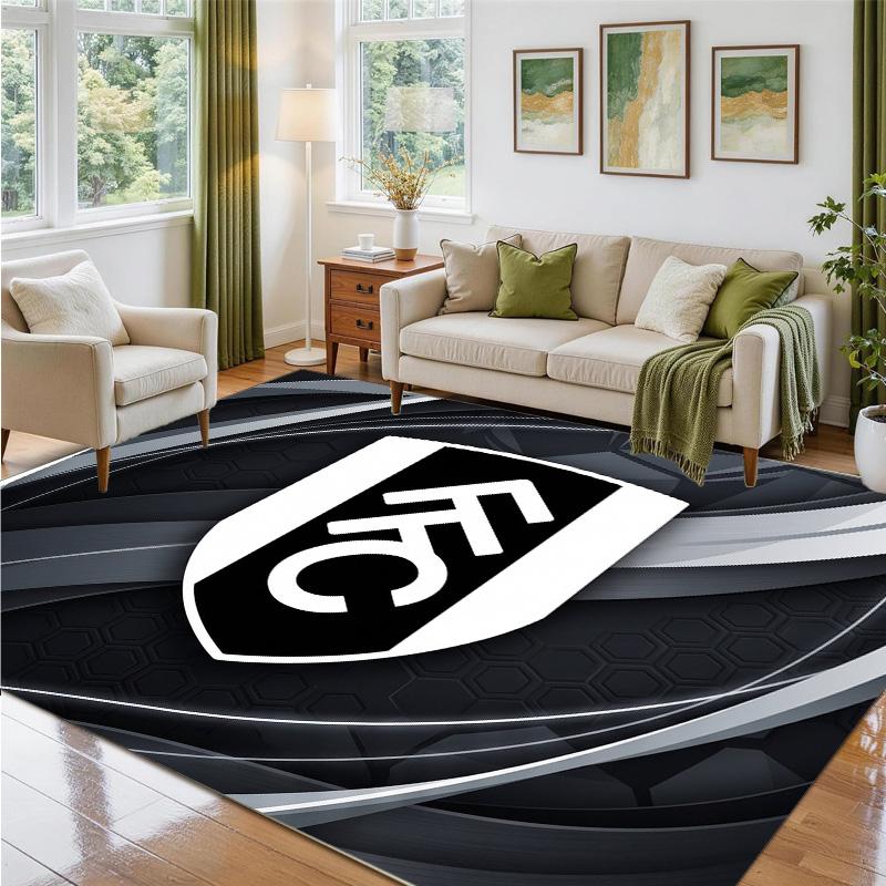 Fulham Voetbal Design Kristalfluweel Tapijt Zacht Decoratief Matje voor Slaapkamer Entree