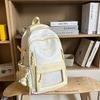 New schoolbag women's blue high-value shoulder bag multi-compartment primary and secondary school students grade two-piece pain bag