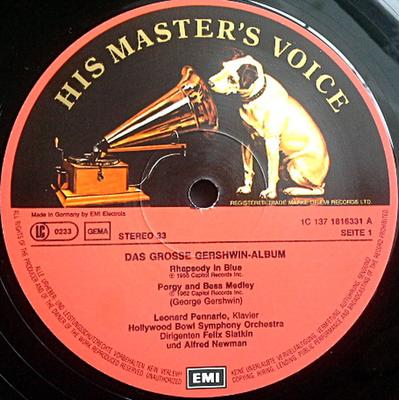 LP-Schallplatte GEORGE GERSHWIN Das Grosse Gershwinalbum 1C1371816341 EMI Electrola Deutschland Klassik Gebraucht