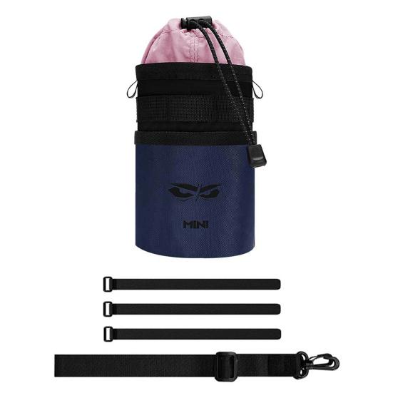 Bicycle Water Bottle Bag with Side Pockets MTB Mountain Road Bike Water Bottle Carrier Drawstring Pouch Cycling Accessories