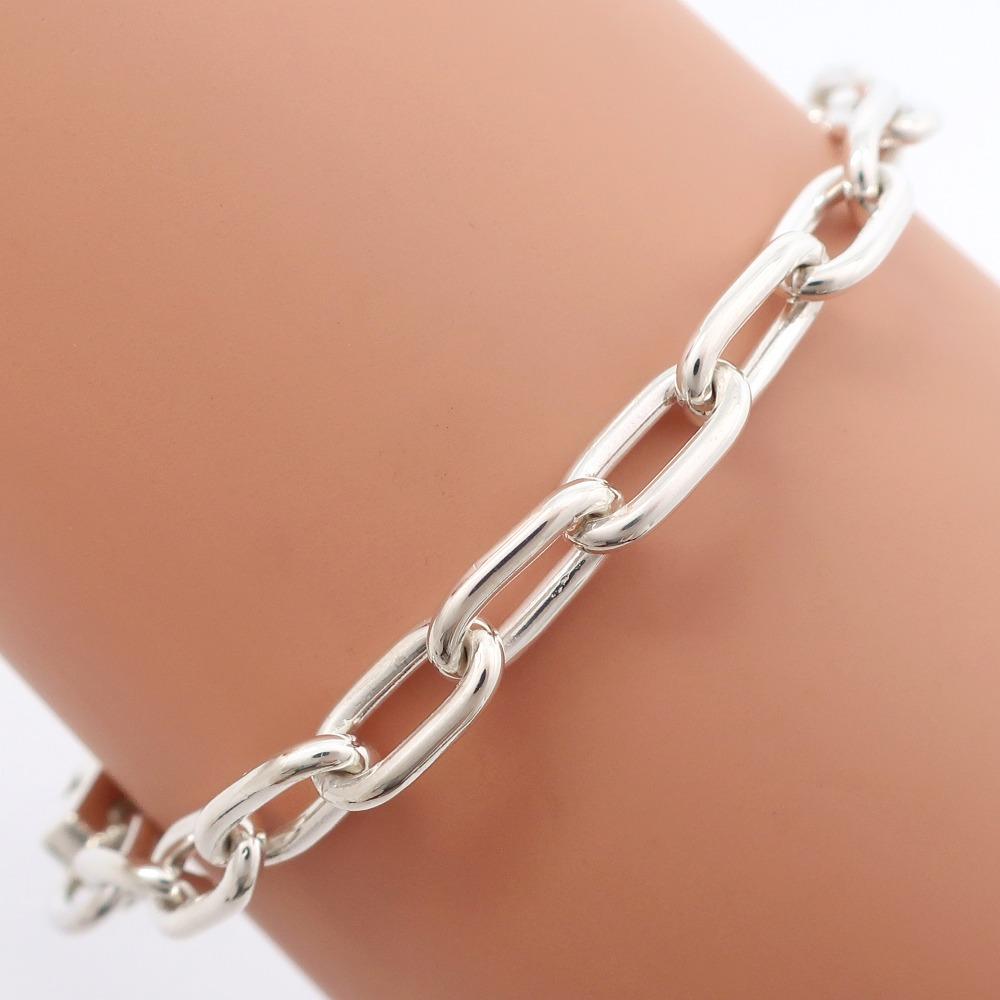 GUCCI With Logo Bracelet Silver925 19.8g unisex Used