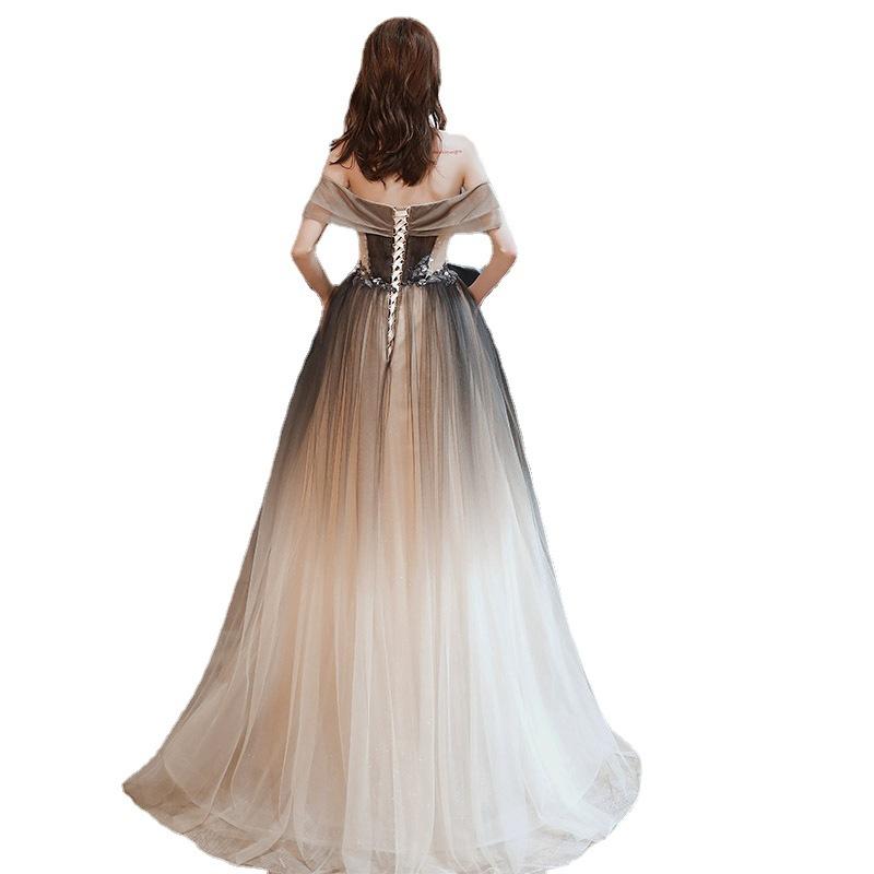 Evening Dress 1011 New Starry Sky Design Sense Art Test Performance Annual Meeting Dress Summer
