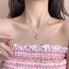 Trendy Rhinestone Star Pendant Necklace Gold Silver Color Non-fading Women Jewelry for Family Gathering Party Wear