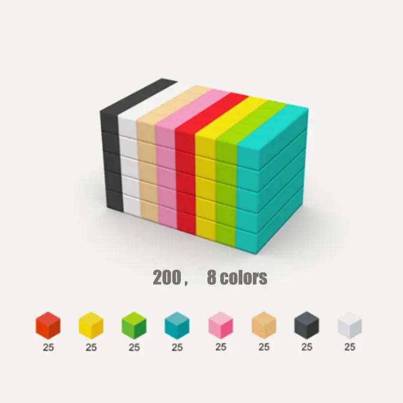 Designer Bausteine Regenbogen Würfel Bunte Verbindungssteine DIY Modell Kinderspielzeug Geburtstag Weihnachtsgeschenke für Kinder Spielzeug