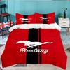 3PCS Mustang Bedding Set,Including 1pc Duvet Cover And 2pcs Pillowcases Perfect for Bedroom, Dormitory, Large Size Fan Christmas Gift
