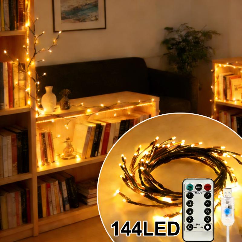 Flexible Willow Branch LED Lights, Bendable Tree Branch Lamp for Bedroom Living Room DIY Home Decoration