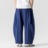 Wide Leg Pants Men's Summer Light Thin Solid Straight Casual Trousers Elastic Waist Harun Pant Loose Oversize Streetwear