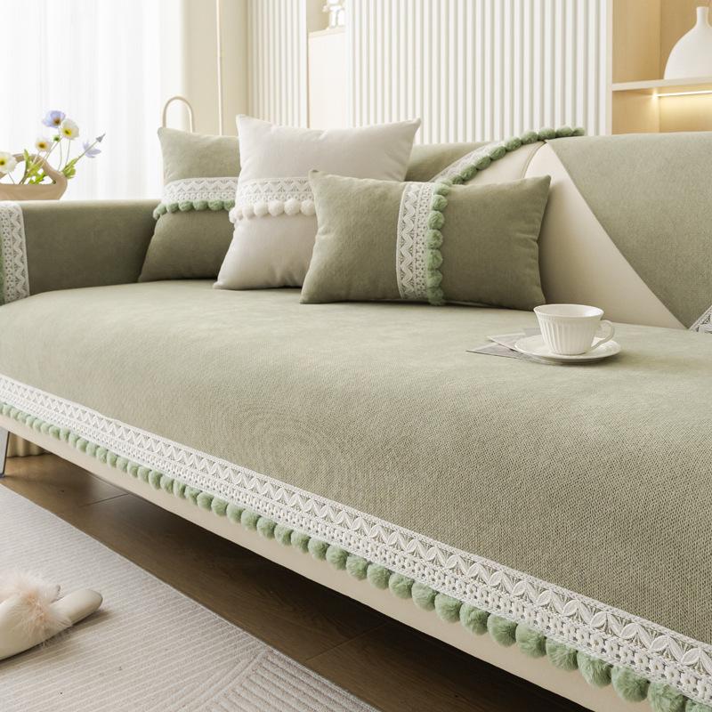 Cream Style Chenille Sofa Cushion Four Seasons Universal Simple Non-Slip Cushion Sofa Cover Cover Cloth