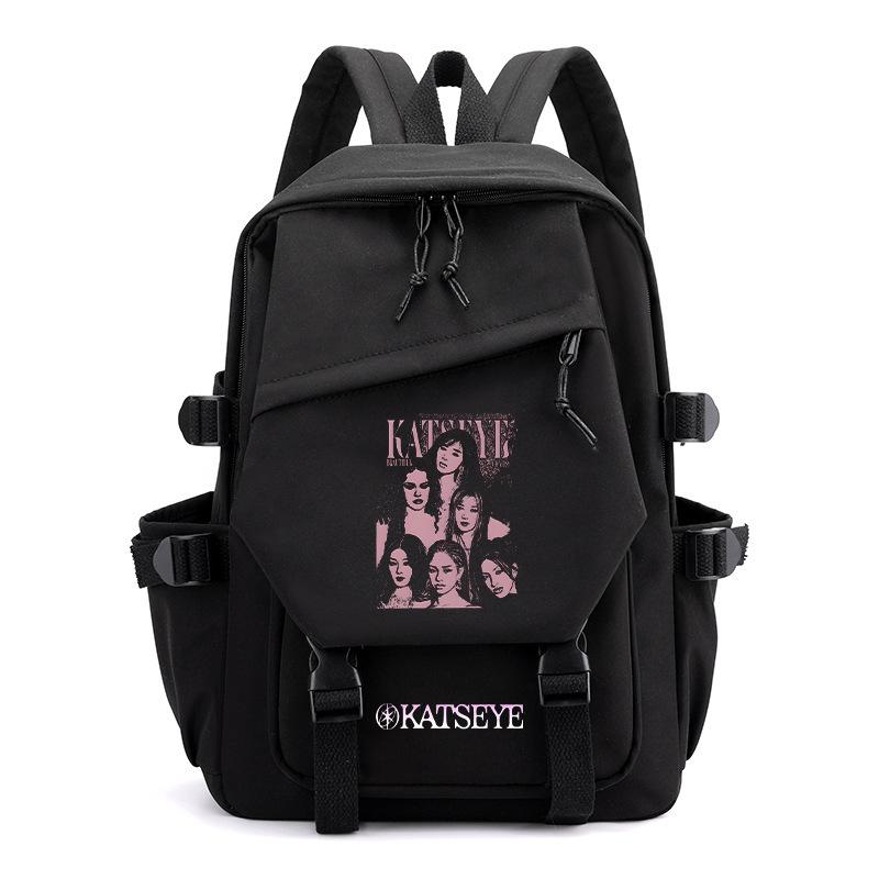 KATSEYE Backpack for School Kids Students Canvas Lightweight Outdoor Travel Daypack Anti-water Large Capacity 601123-9