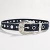 Popular Belt for Women Vintage Engraved Buckle Jeans Belt Punk Sequined Waistband for Pants Dress 2000s Waist Decors