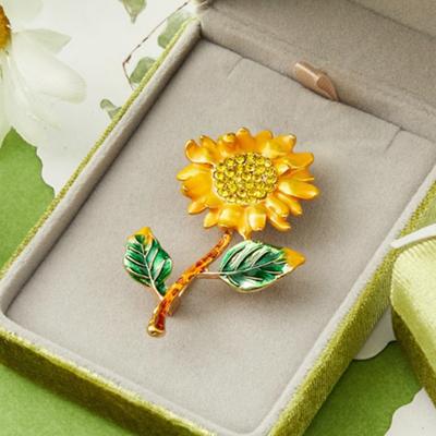 Temperament Trendiger Blitz Zirkon Sonnenblume Brosche Damen Hochzeitsfeier Tägliche Kleidung Accessoires Für Frauen Schmuck Geschenk
