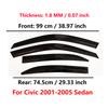 Window Visor for Honda Civic 2001-2005 Sedan 5-Doors | 4pcs Rain Guard Wind Deflector | Car Weather Shield Accessory